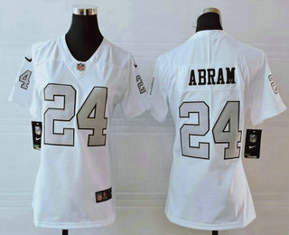 Women's Las Vegas Raiders #24 Johnathan Abram White 2016 Color Rush Stitched NFL Nike Limited Jersey