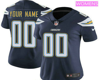 Women's Los Angeles Chargers Custom Vapor Untouchable Navy Blue Team Color NFL Nike Limited Jersey