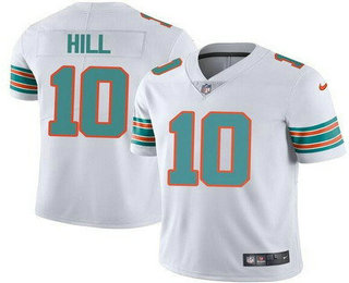 Women's Miami Dolphins #10 Tyreek Hill Limited White Alternate Vapor Jersey