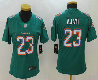 Women's Miami Dolphins #23 Jay Ajayi Aqua Green 2017 Vapor Untouchable Stitched NFL Nike Limited Jersey