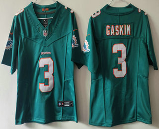 Women's Miami Dolphins #3 Myles Gaskin Green 2024 FUSE Vapor Limited Stitched Jersey