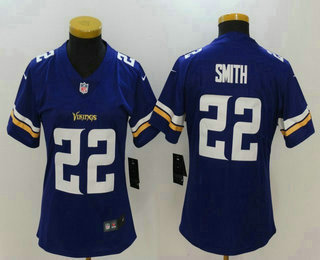 Women's Minnesota Vikings #22 Harrison Smith Purple 2017 Vapor Untouchable Stitched NFL Nike Limited Jersey