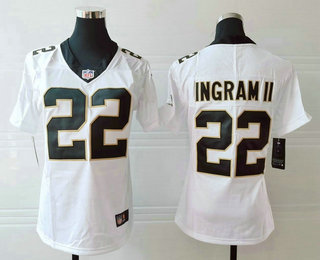 Women's New Orleans Saints #22 Mark Ingram II White 2017 Vapor Untouchable Stitched NFL Nike Limited Jersey