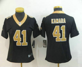 Women's New Orleans Saints #41 Alvin Kamara Black 2017 Vapor Untouchable Stitched NFL Nike Limited Jersey