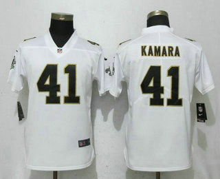 Women's New Orleans Saints #41 Alvin Kamara White 2017 Vapor Untouchable Stitched NFL Nike Limited Jersey