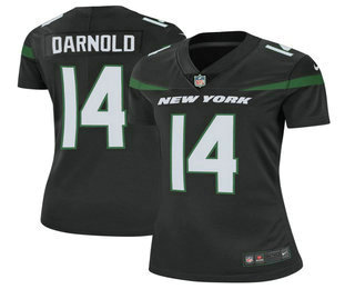 Women's New York Jets #14 Sam Darnold Black NEW 2019 Vapor Untouchable Stitched NFL Nike Limited Jersey