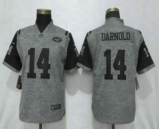 Women's New York Jets #14 Sam Darnold Nike Gray Gridiron 2019 Vapor Untouchable NFL Gray Limited Jersey