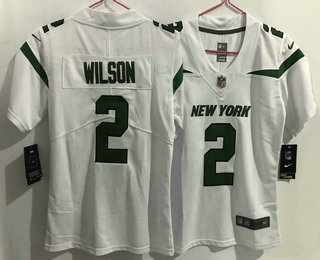 Women's New York Jets #2 Zach Wilson White 2021 Vapor Untouchable Stitched NFL Nike Limited Jersey