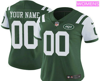 Women's New York Jets Custom Vapor Untouchable Green Team Color NFL Nike Limited Jersey