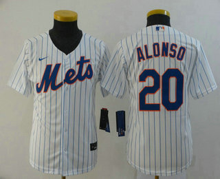 Women's New York Mets #20 Pete Alonso White Stitched MLB Cool Base Nike Jersey