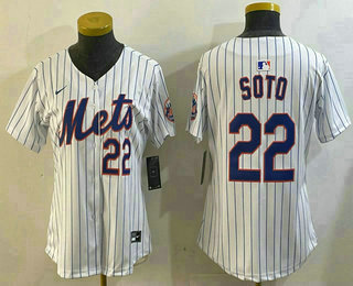 Women's New York Mets #22 Juan Soto Number White Limited Stitched Jersey