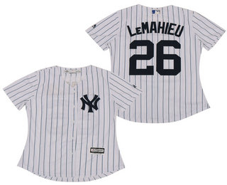 Women's New York Yankees #26 DJ LeMahieu White Home Stitched MLB Cool Base Jersey