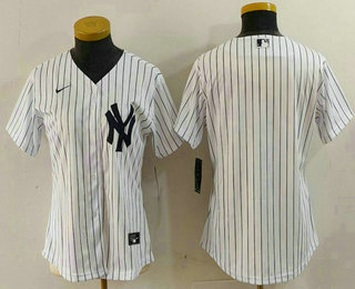 Women's New York Yankees Blank White Stitched Nike Cool Base Throwback Jersey