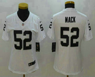 Women's Oakland Raiders #52 Khalil Mack White 2017 Vapor Untouchable Stitched NFL Nike Limited Jersey