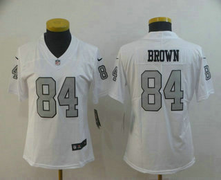 Women's Oakland Raiders #84 Antonio Brown White 2016 Color Rush Stitched NFL Nike Limited Jersey