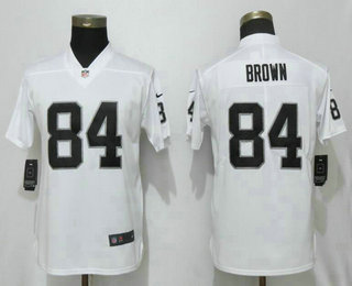 Women's Oakland Raiders #84 Antonio Brown White 2017 Vapor Untouchable Stitched NFL Nike Limited Jersey