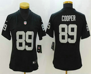 Women's Oakland Raiders #89 Amari Cooper Black 2017 Vapor Untouchable Stitched NFL Nike Limited Jersey