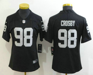 Women's Oakland Raiders #98 Maxx Crosby Black 2017 Vapor Untouchable Stitched NFL Nike Limited Jersey