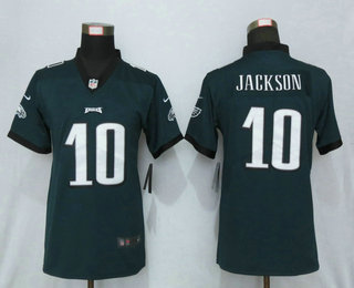 Women's Philadelphia Eagles #10 DeSean Jackson Midnight Green 2017 Vapor Untouchable Stitched NFL Nike Limited Jersey