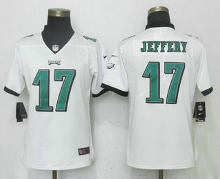 Women's Philadelphia Eagles #17 Alshon Jeffery White 2017 Vapor Untouchable Stitched NFL Nike Limited Jersey