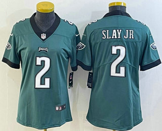 Women's Philadelphia Eagles #2 Darius Slay Jr Limited Green Vapor Jersey