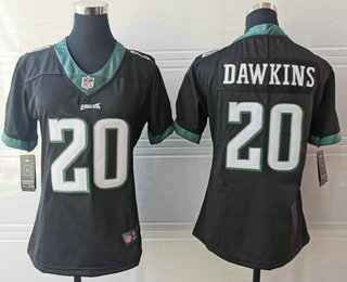 Women's Philadelphia Eagles #20 Brian Dawkins Black 2018 Vapor Untouchable Stitched NFL Nike Limited Jersey