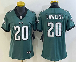 Women's Philadelphia Eagles #20 Brian Dawkins Midnight Green 2018 Vapor Untouchable Stitched NFL Nike Limited Jersey