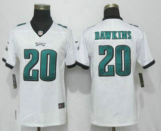 Women's Philadelphia Eagles #20 Brian Dawkins White 2017 Vapor Untouchable Stitched NFL Nike Limited Jersey