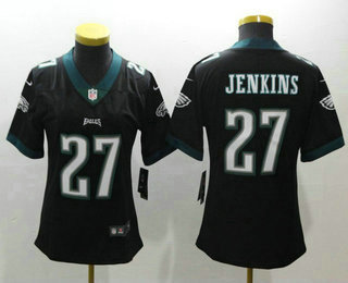 Women's Philadelphia Eagles #27 Malcolm Jenkins Black 2017 Vapor Untouchable Stitched NFL Nike Limited Jersey