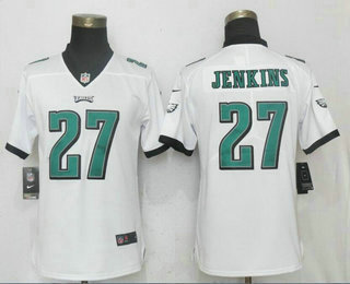 Women's Philadelphia Eagles #27 Malcolm Jenkins White 2017 Vapor Untouchable Stitched NFL Nike Limited Jersey