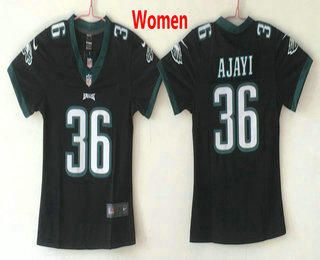 Women's Philadelphia Eagles #36 Jay Ajayi Black 2017 Vapor Untouchable Stitched NFL Nike Limited Jersey