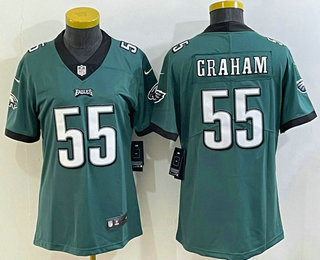 Women's Philadelphia Eagles #55 Brandon Graham Midnight Green 2017 Vapor Untouchable Stitched NFL Nike Limited Jersey