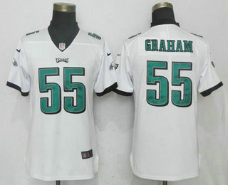 Women's Philadelphia Eagles #55 Brandon Graham White 2017 Vapor Untouchable Stitched NFL Nike Limited Jersey