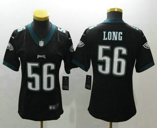 Women's Philadelphia Eagles #56 Chris Long Black 2017 Vapor Untouchable Stitched NFL Nike Limited Jersey