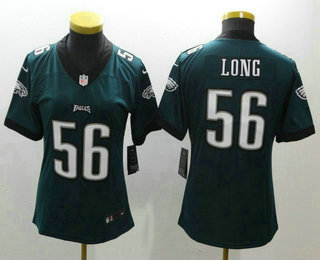 Women's Philadelphia Eagles #56 Chris Long Midnight Green 2017 Vapor Untouchable Stitched NFL Nike Limited Jersey