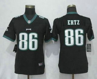 Women's Philadelphia Eagles #86 Zach Ertz Black 2017 Vapor Untouchable Stitched NFL Nike Limited Jersey