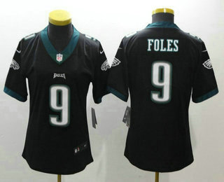 Women's Philadelphia Eagles #9 Nick Foles Black 2017 Vapor Untouchable Stitched NFL Nike Limited Jersey