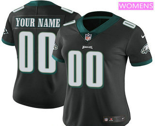 Women's Philadelphia Eagles Custom Vapor Untouchable Black Alternate NFL Nike Limited Jersey