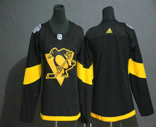 Women's Pittsburgh Penguins Blank Black 2019 Stadium Series Adidas Stitched NHL Jersey