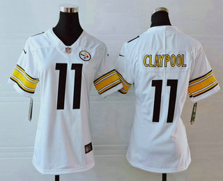 Women's Pittsburgh Steelers #11 Chase Claypool White 2020 Vapor Untouchable Stitched NFL Nike Limited Jersey