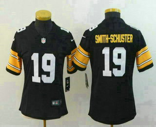 Women's Pittsburgh Steelers #19 JuJu Smith-Schuster Black NEW 2018 Vapor Untouchable Stitched NFL Nike Limited Jersey