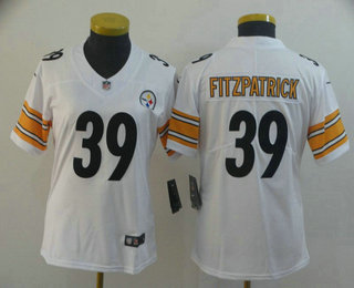 Women's Pittsburgh Steelers #39 Minkah Fitzpatrick White 2017 Vapor Untouchable Stitched NFL Nike Limited Jersey