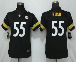 Women's Pittsburgh Steelers #55 Devin Bush Black 2019 Vapor Untouchable Stitched NFL Nike Limited Jersey