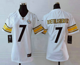 Women's Pittsburgh Steelers #7 Ben Roethlisberger White 2017 Vapor Untouchable Stitched NFL Nike Limited Jersey