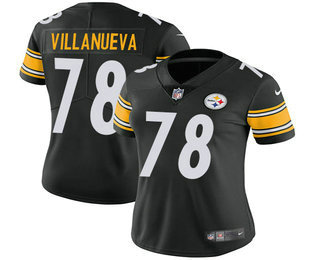 Women's Pittsburgh Steelers #78 Alejandro Villanueva Black 2017 Vapor Untouchable Stitched NFL Nike Limited Jersey