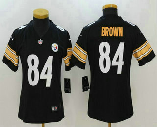 Women's Pittsburgh Steelers #84 Antonio Brown Black 2017 Vapor Untouchable Stitched NFL Nike Limited Jersey