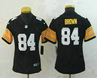 Women's Pittsburgh Steelers #84 Antonio Brown Black NEW 2018 Vapor Untouchable Stitched NFL Nike Limited Jersey