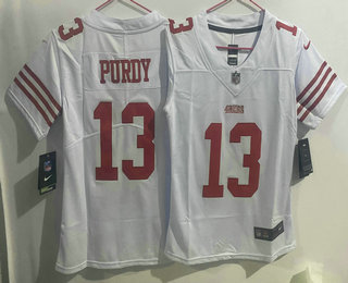 Women's San Francisco 49ers #13 Brock Purdy Limited White 2022 Vapor Jersey