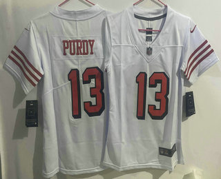 Women's San Francisco 49ers #13 Brock Purdy New White 2022 Color Rush Vapor Untouchable Limited Jersey