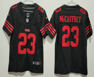 Women's San Francisco 49ers #23 Christian McCaffrey Black Limited FUSE Vapor Jersey